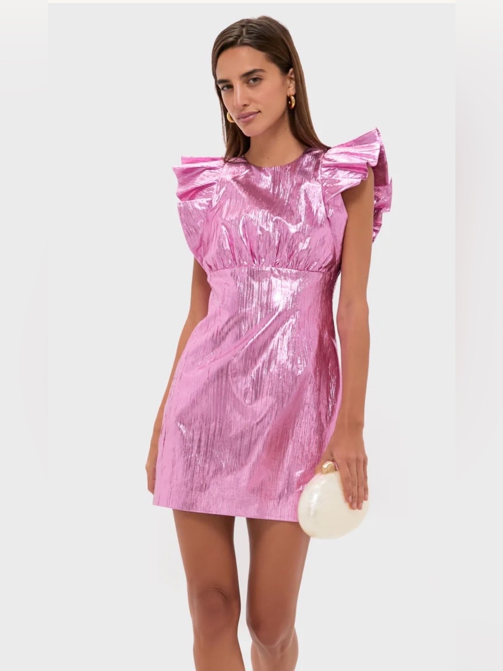 Hyacinth House Plisse Pink Dress. XXS. NWT.